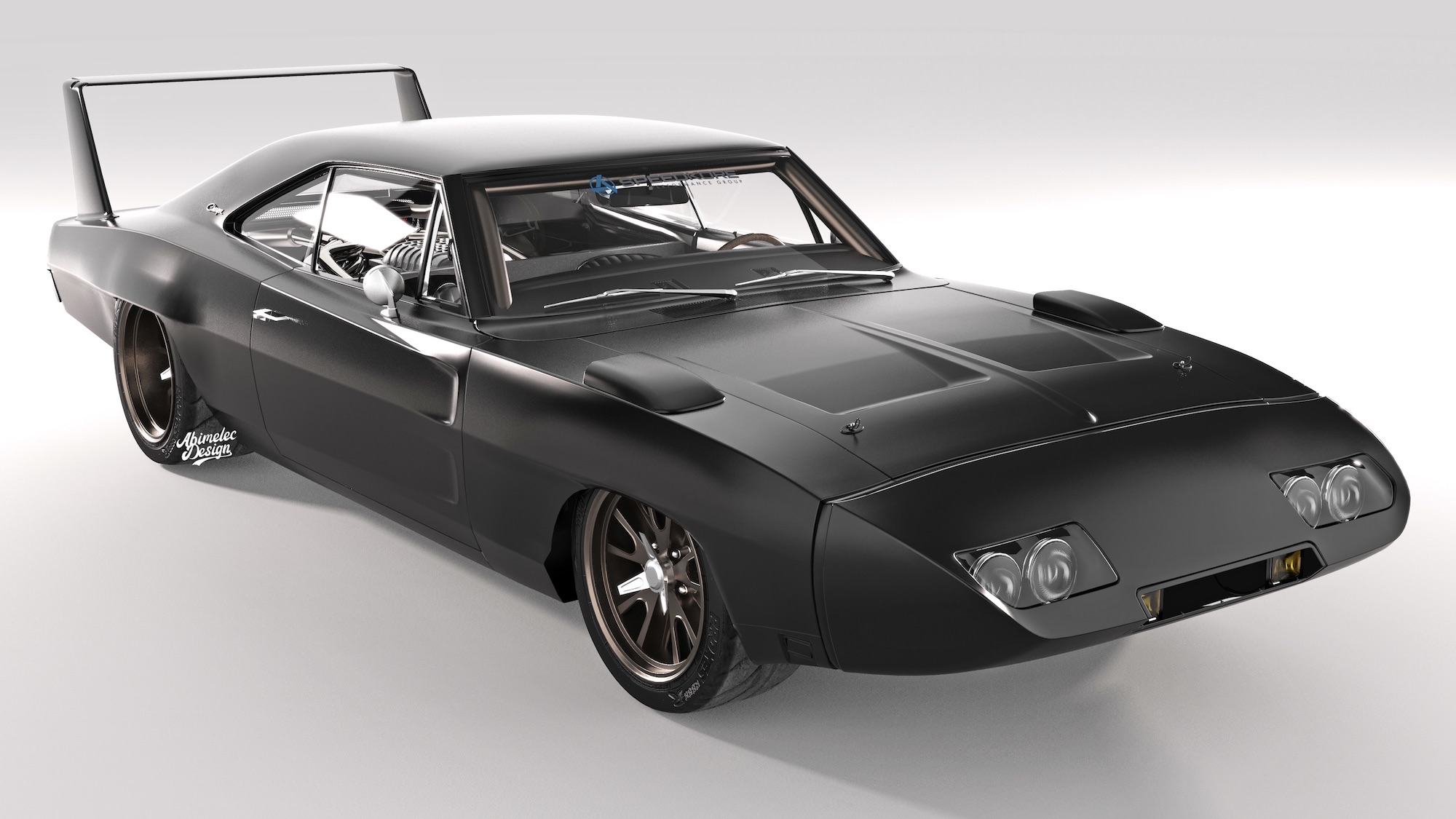 Ryu Jさん専用　Dodge Charger DaytonaとFC3ボディ SpeedKore's new concept is a mid-engined Dodge Charger